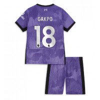 Liverpool Cody Gakpo #18 Rezervni Dres za djecu 2023-24 Kratak Rukav (+ Kratke hlače)